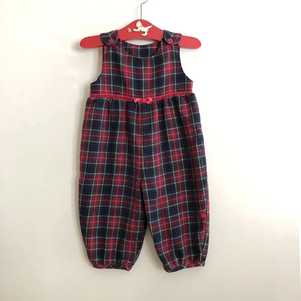Vintage OshKosh Plaid Romper